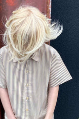 BOY'S SHORT SLEEVED SHIRT - STRIPED - REMY