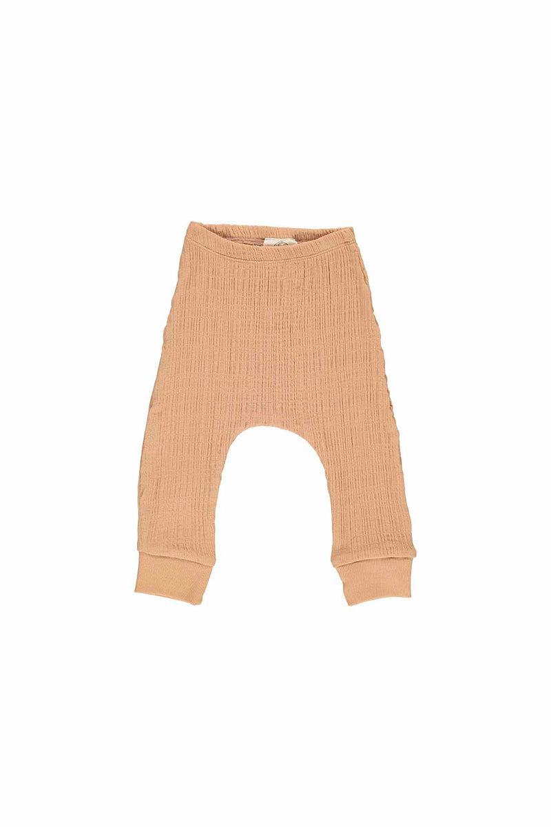 BABY TROUSERS - NOUGAT INDIAN COTTON - AUGUST