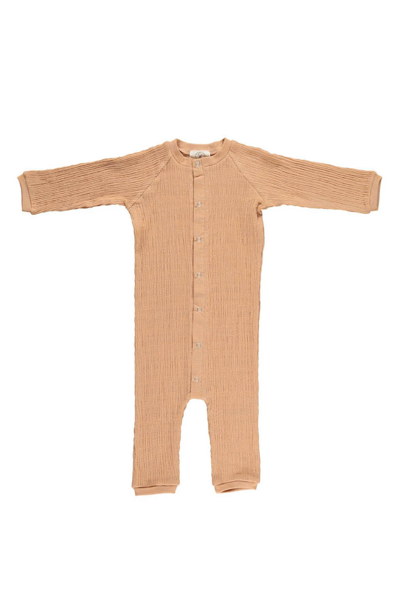 BABY ONESUIT - NOUGAT INDIAN COTTON - VILLY