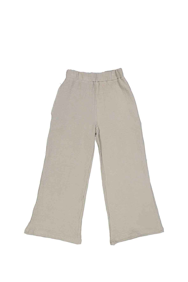 ELLY - WIDE PANTS INDIAN COTTON DUSTY BLUE