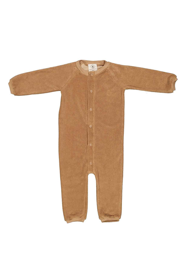 VILLY - BABY BODYSUIT TERRY FABRIC LIGHT BROWN